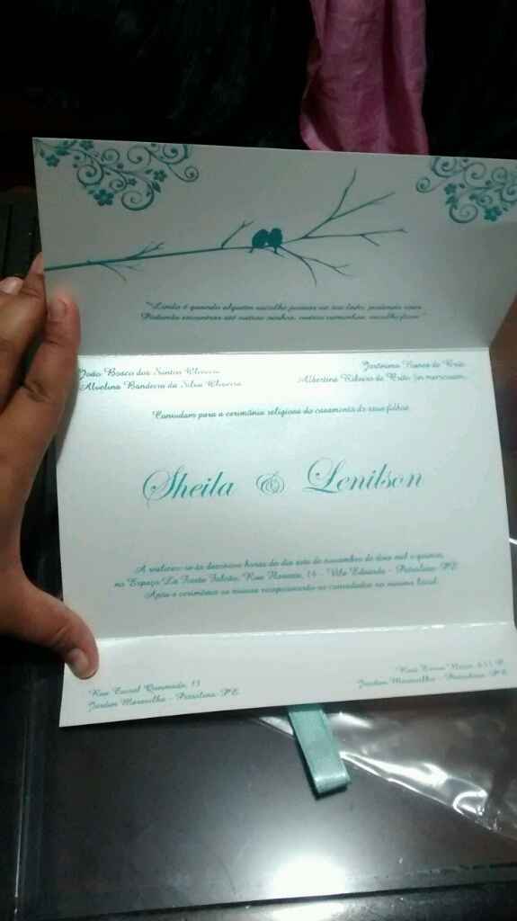 Convite de casamento azul tiffany - 2