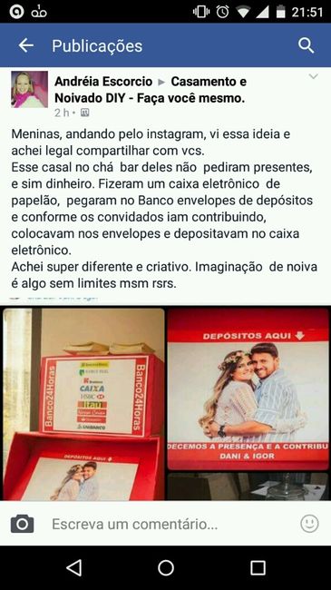 Faça você mesma - caixa eletronico - 2