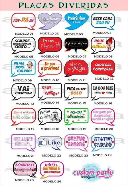 Plaquinhas!!!