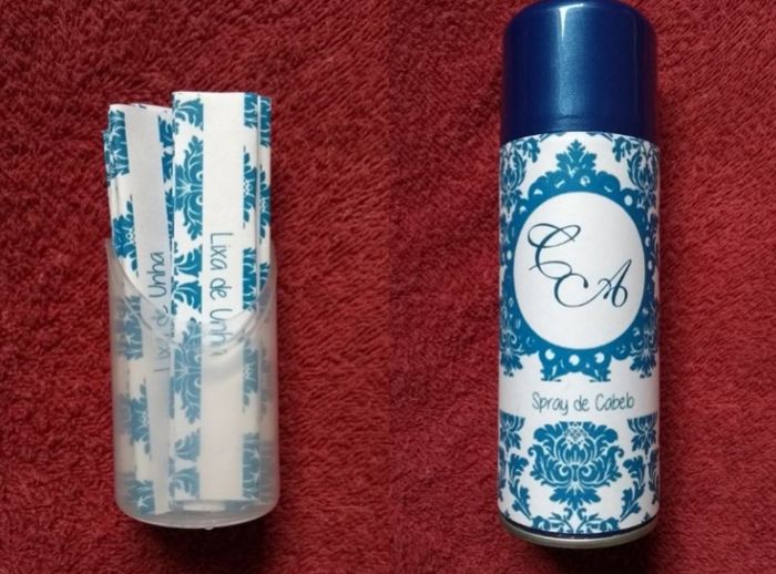 Lixa de Unha (aquelas pequenas que manicure utilizam em salão) / Spray de Cabelo (marca Karina)