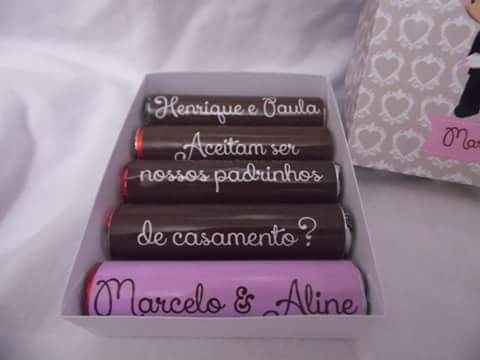Copos para os padrinhos e madrinhas - 1