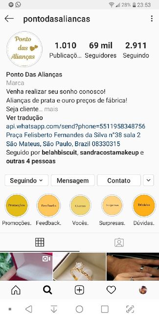 Alianças mais baratas. - 1