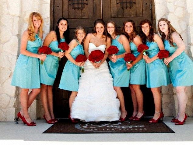 Minha paleta de casamento, azul turquesa e vermelho! - 2
