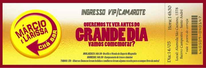 Meu convite do cha bar #vemver - 1