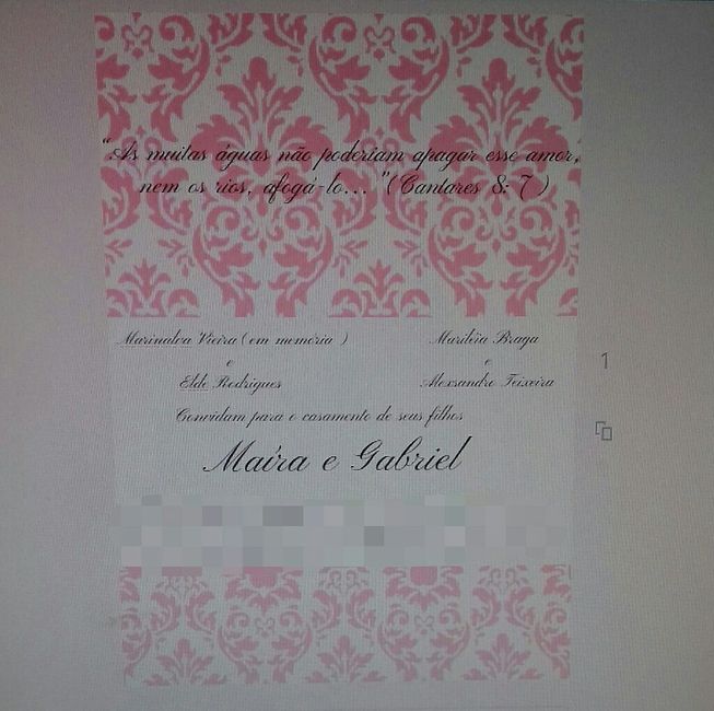 Convite de casamento - 1