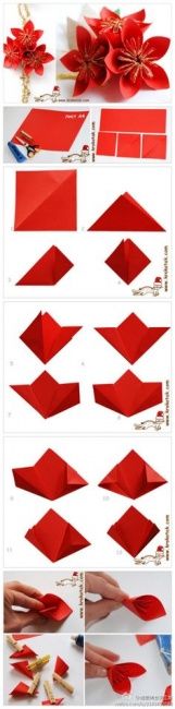 Flores em origami
