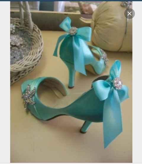 Sapatos para para o wedding day.rosa ou azul tiffany? - 1