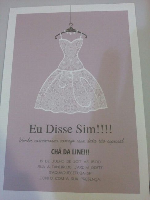 Agora sim o convite do meu chá de cozinha(chá da line) - 1