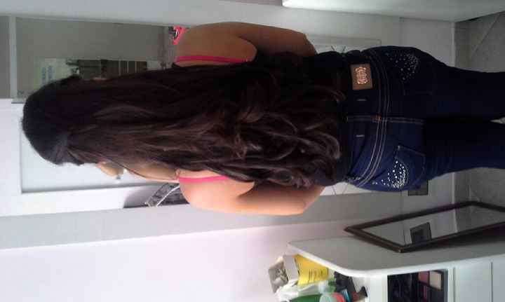 Meu teste de penteado e make!! - 2