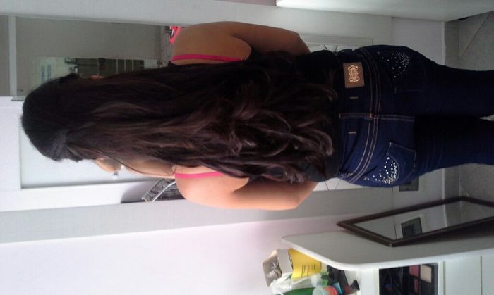 Meu teste de penteado e make!! - 2