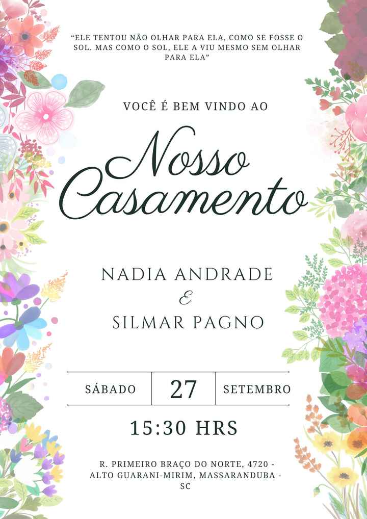 Convite de casamento - 1