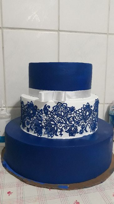 bolo fake -diy : acho que "acabei"!! 😄💙 - 4