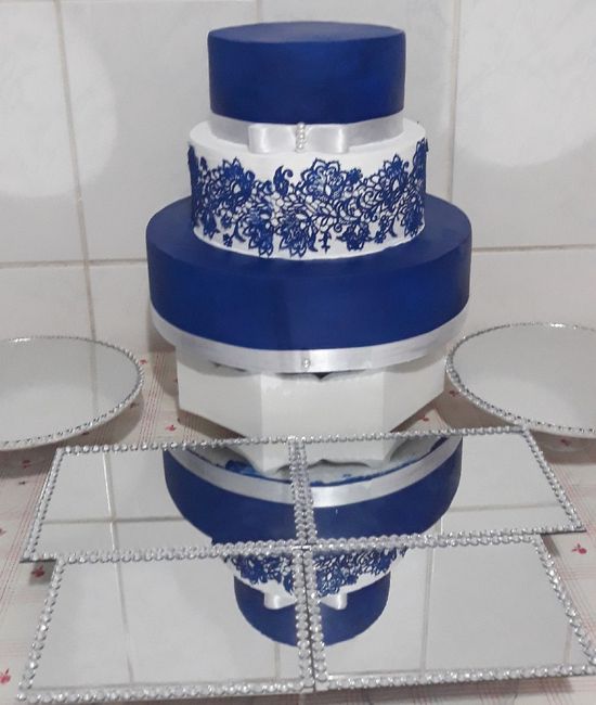 bolo fake -diy : acho que "acabei"!! 😄💙 - 6