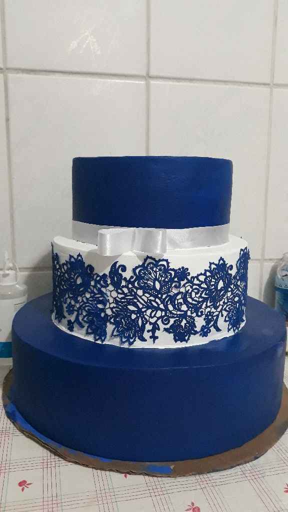 bolo fake -diy : acho que "acabei"!! 😄💙 - 4