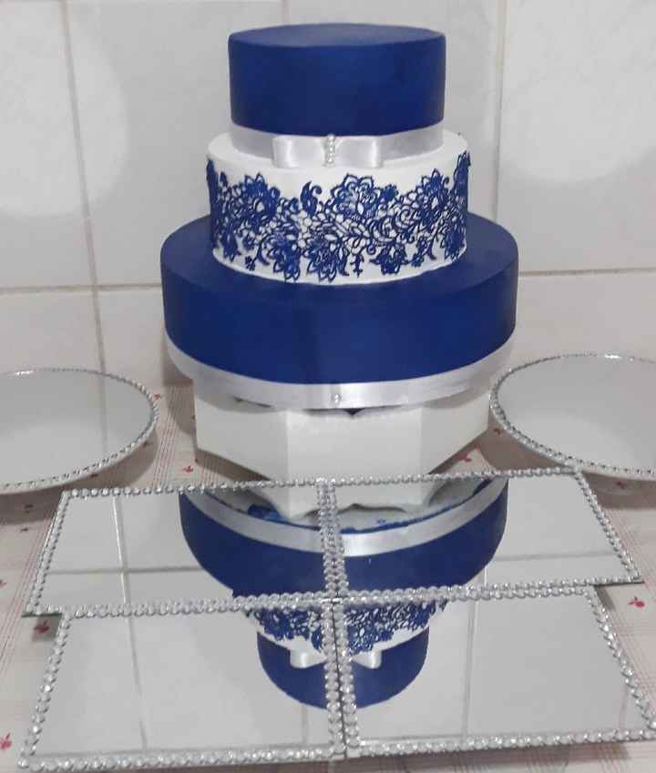 bolo fake -diy : acho que "acabei"!! 😄💙 - 6