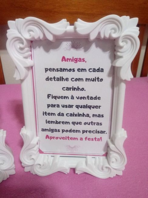 Recadinho sutil para o kit feminino