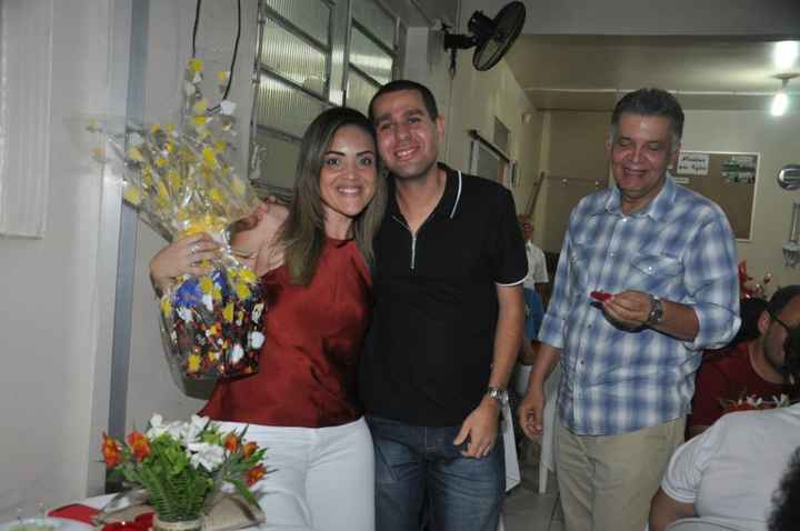 Amanda também. Meu pai (e pastor) sorteando, haha