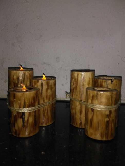 Suporte de velas rústico! - 2