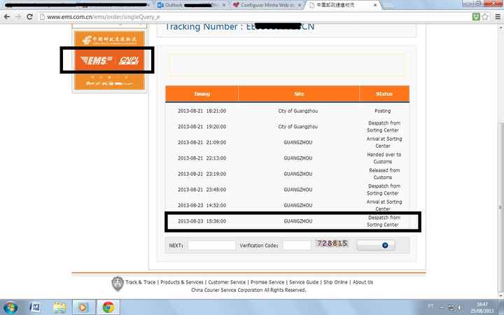 Tracking number!