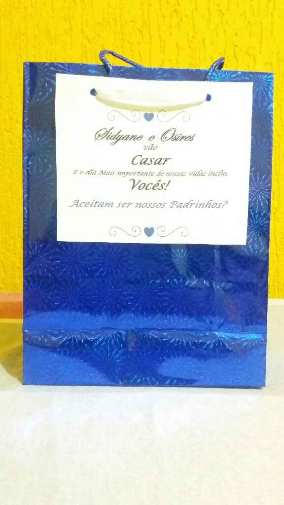 Convite para padrinhos - inspirações - 1