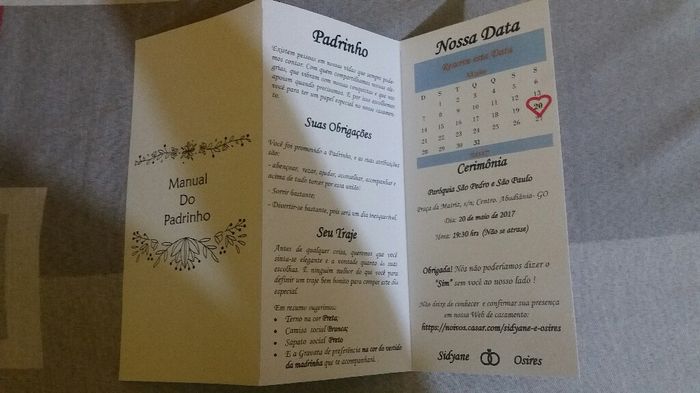 Convite das madrinhas e padrinhos - 2