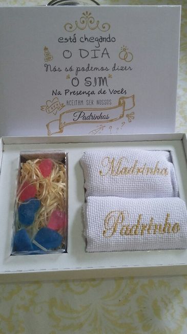  Caixa dos padrinhos. Convite. - 1