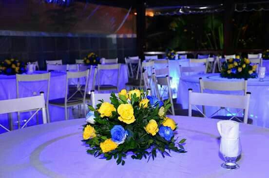 Decoração azul e amarelo - 1