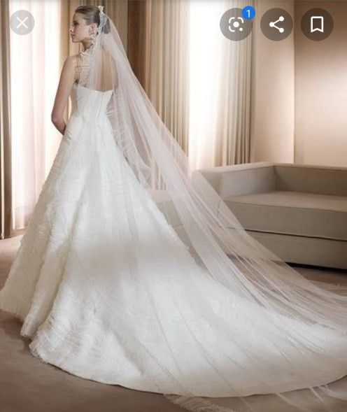 Bordado do véu tem que ser igual ao do vestido? - 2