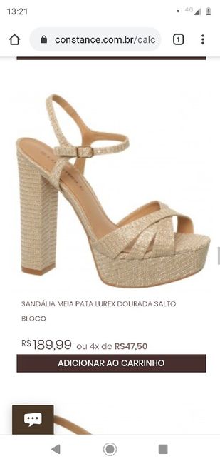 Sandália Santa Lolla pra cerimônia de casamento. - 1