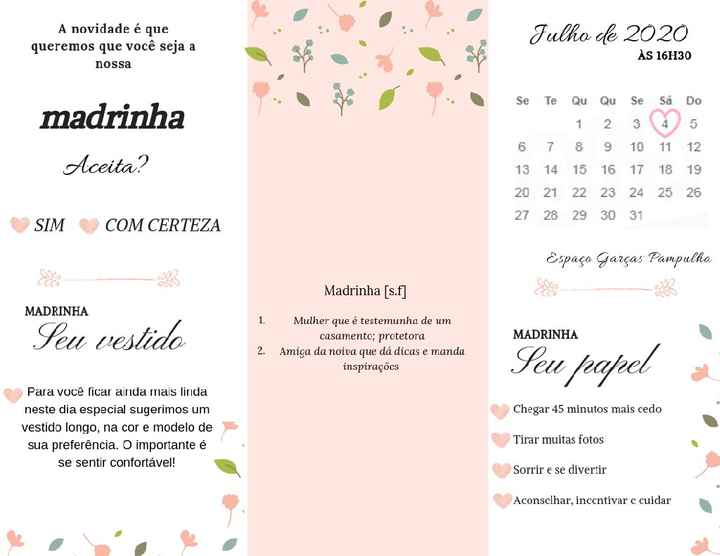 Eu quem fiz: convite para madrinhas - 1