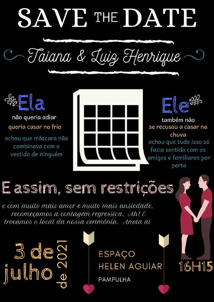 Eu fiz: Nosso Chalkboard: aviso de mudança de data - 1