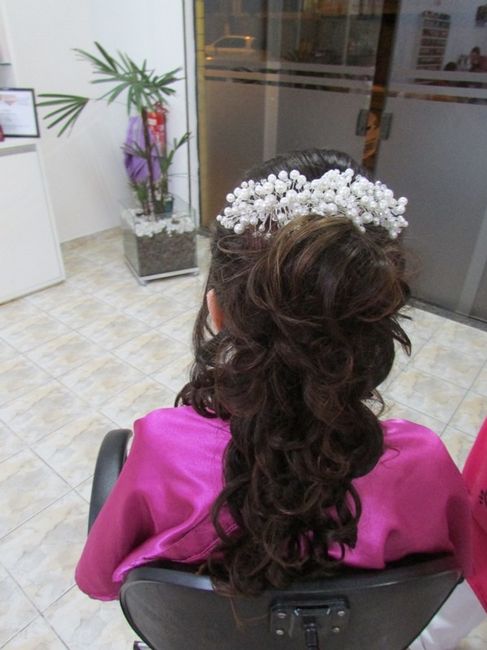 arranjo cabelo em perolas