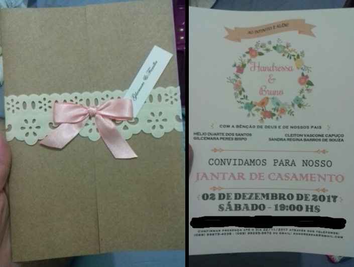 Segue foto do convite: