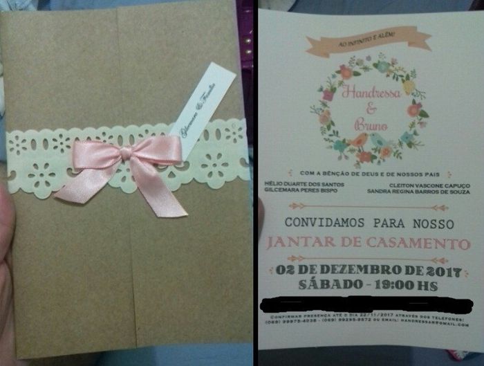 Segue foto do convite:
