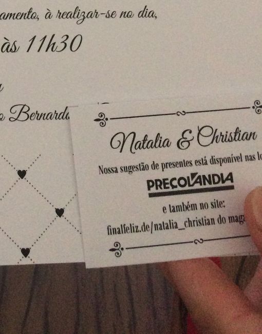 Como colocar a loja de presentes no convite - 1