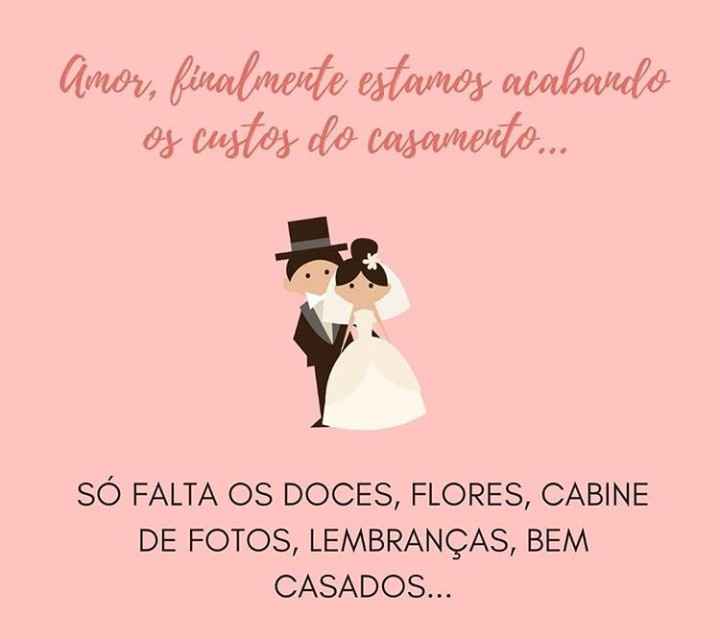 Acabando ou não os custos do casamento?! - 1