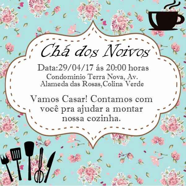 O meu também será Chá dos Noivos