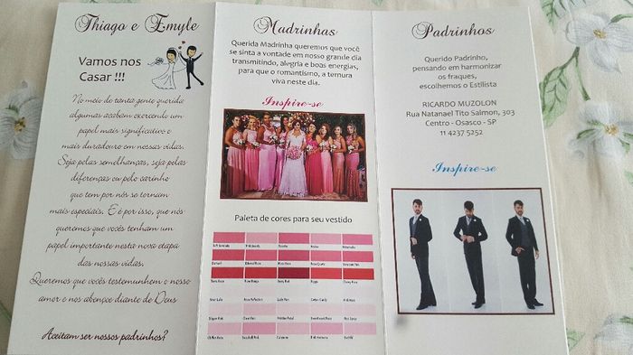Convites dos padrinhos - 2