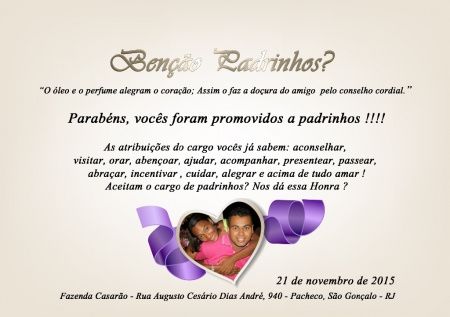 Convites dos padrinhos
