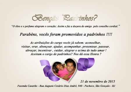 Convites dos padrinhos
