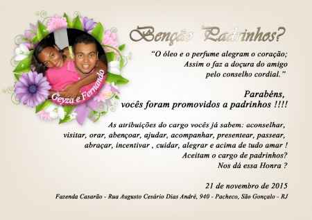 Convites dos padrinhos