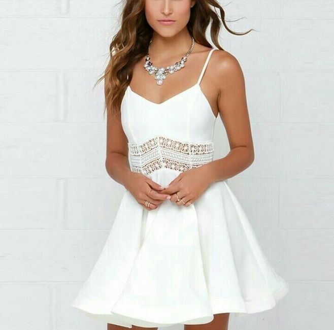 Vestidos curtos brancos para noiva - 1
