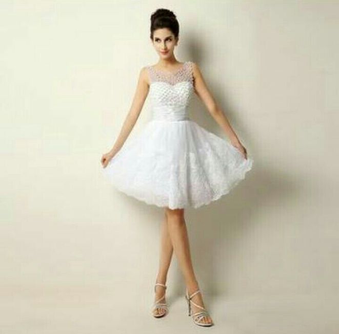 Vestidos curtos brancos para noiva - 3