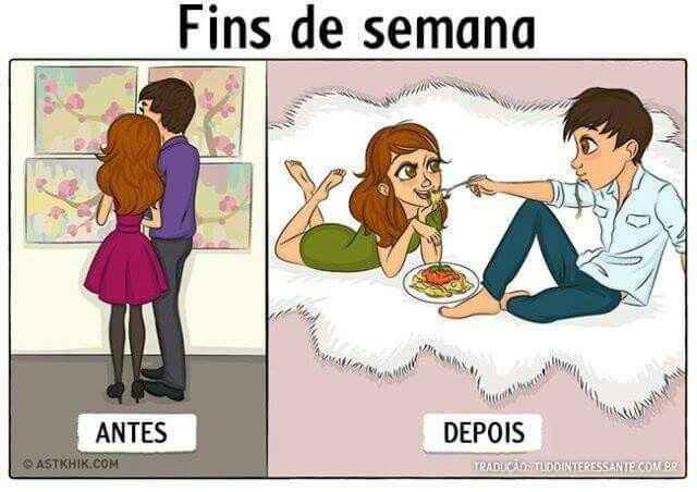 Antes e depois do casamento. - 1