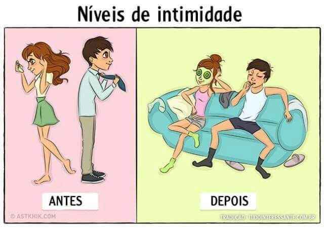 Antes e depois do casamento. - 2