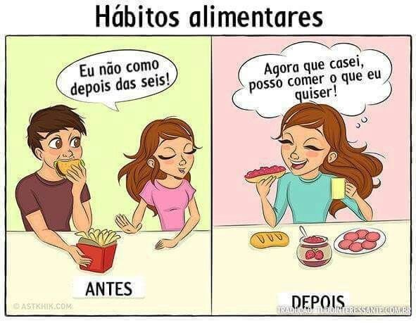 Antes e depois do casamento. - 3