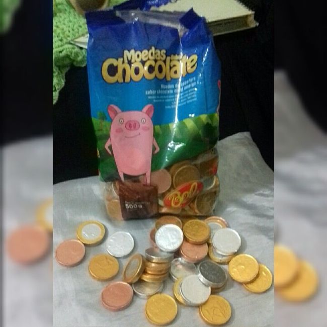 Moedas de  chocolate #ameiessaideia!!!! - 2