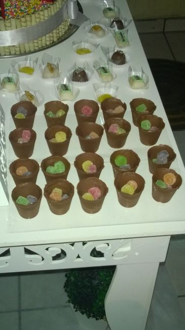 copinhos de chocolate