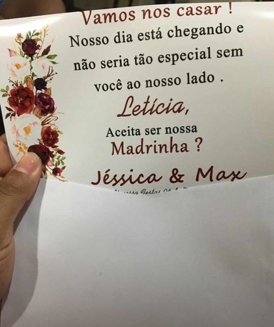 Convite para padrinhos 2