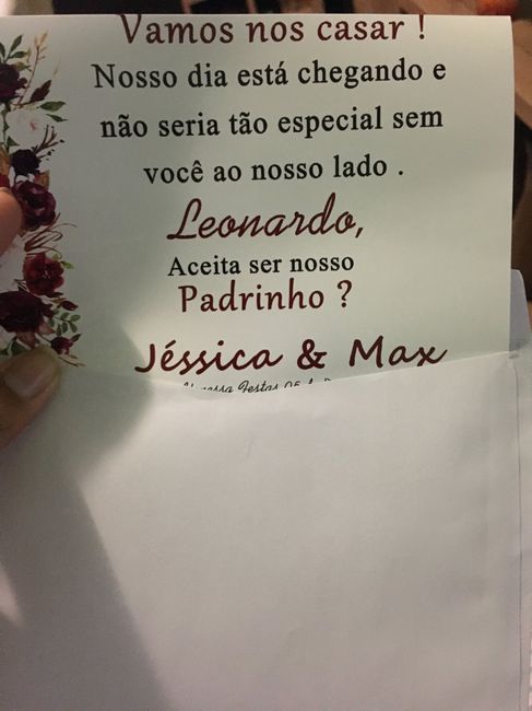 Convite para padrinhos 1